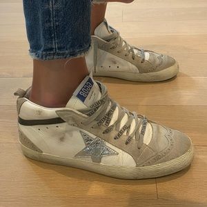 Golden Goose mid star leather sneakers